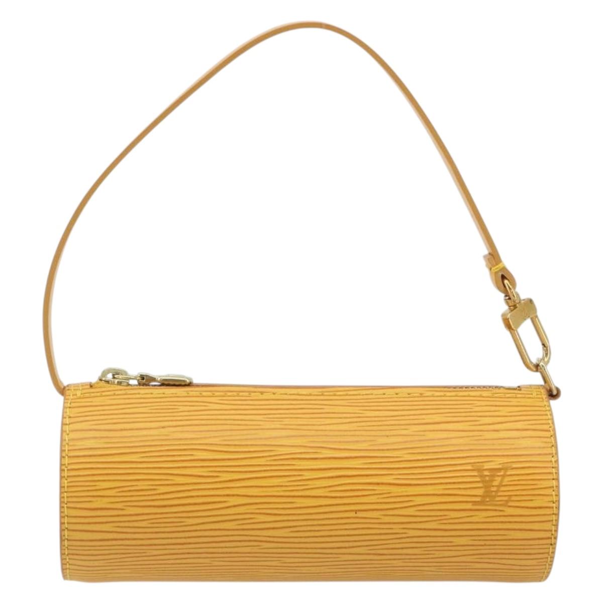 LOUIS VUITTON Epi Soufflot Pouch Yellow LV Auth 197149A