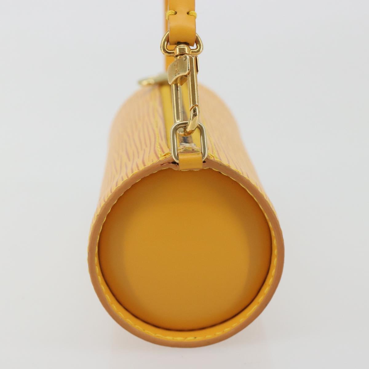 LOUIS VUITTON Epi Soufflot Pouch Yellow LV Auth 197149A