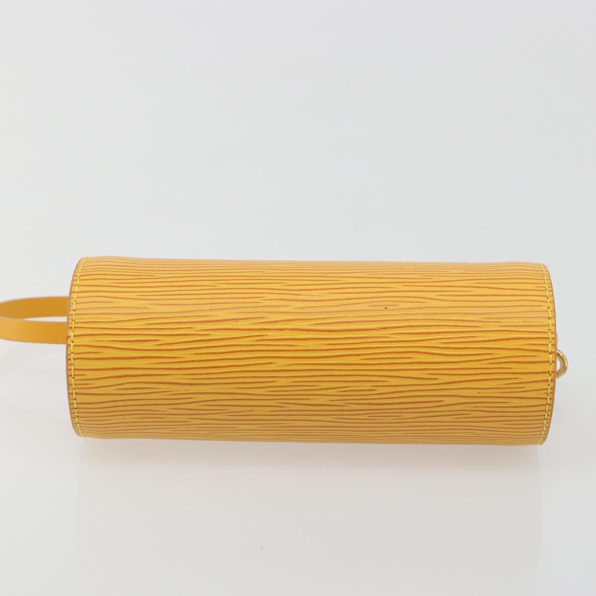LOUIS VUITTON Epi Soufflot Pouch Yellow LV Auth 197149A