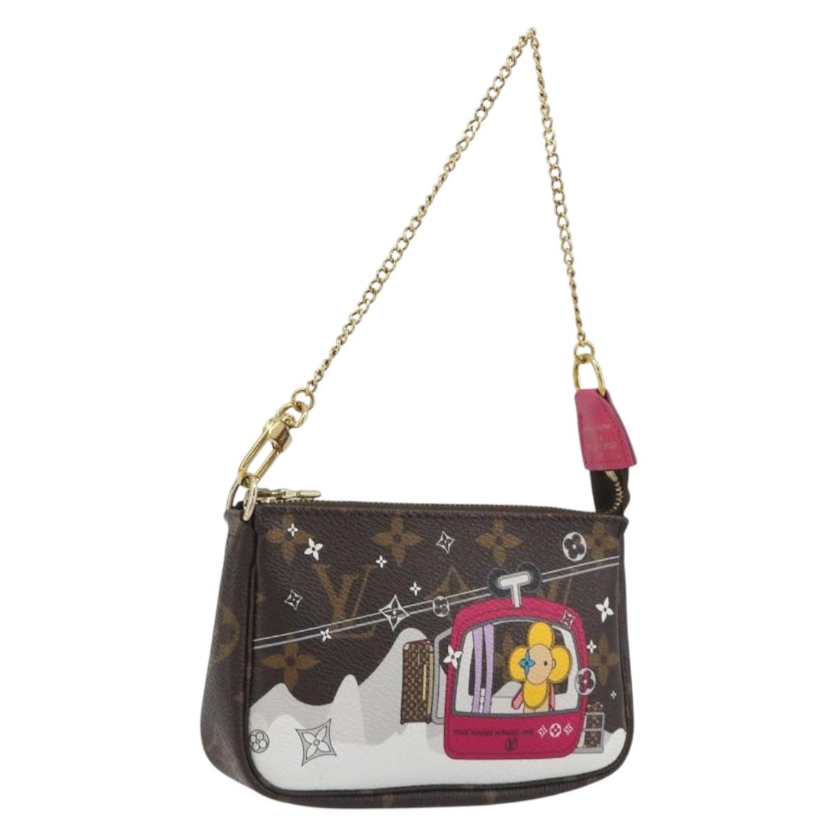 LOUIS VUITTON Monogram Vivienne Mini Pochette Accessoires M68490 LV Auth 197150M