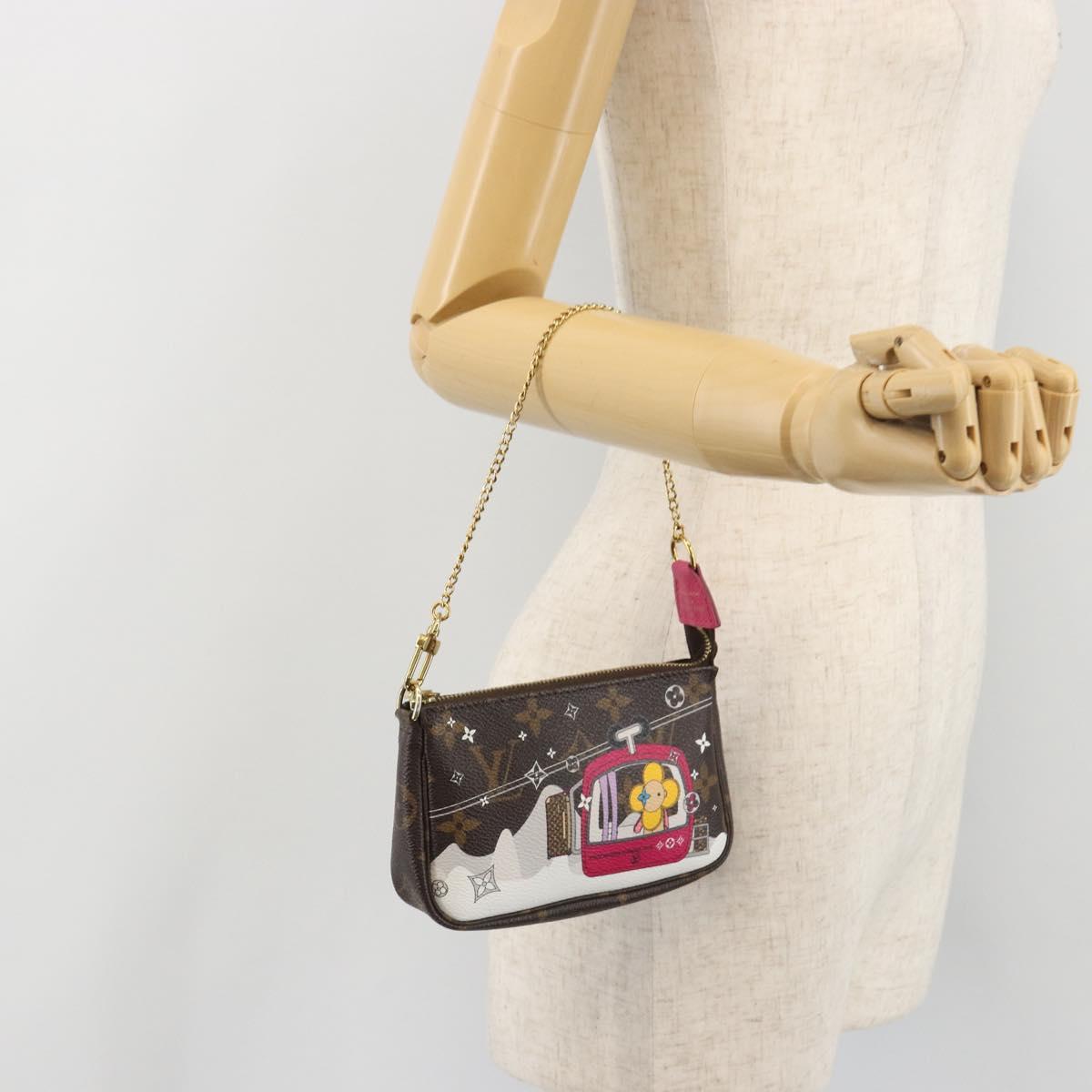 LOUIS VUITTON Monogram Vivienne Mini Pochette Accessoires M68490 LV Auth 197150M