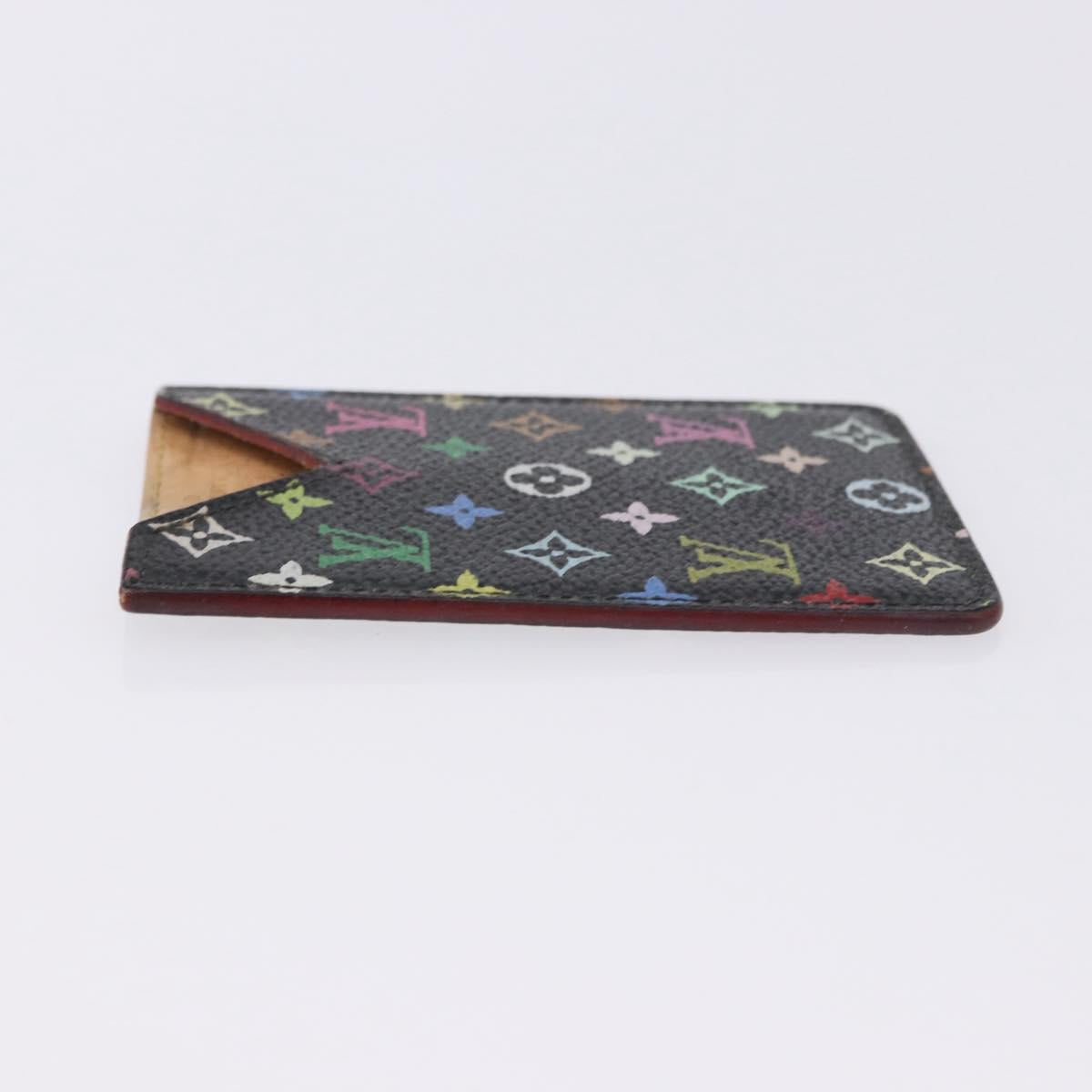 LOUIS VUITTON Monogram Multicolor Etui Hand Mirror Black M92651 LV Auth 197154V