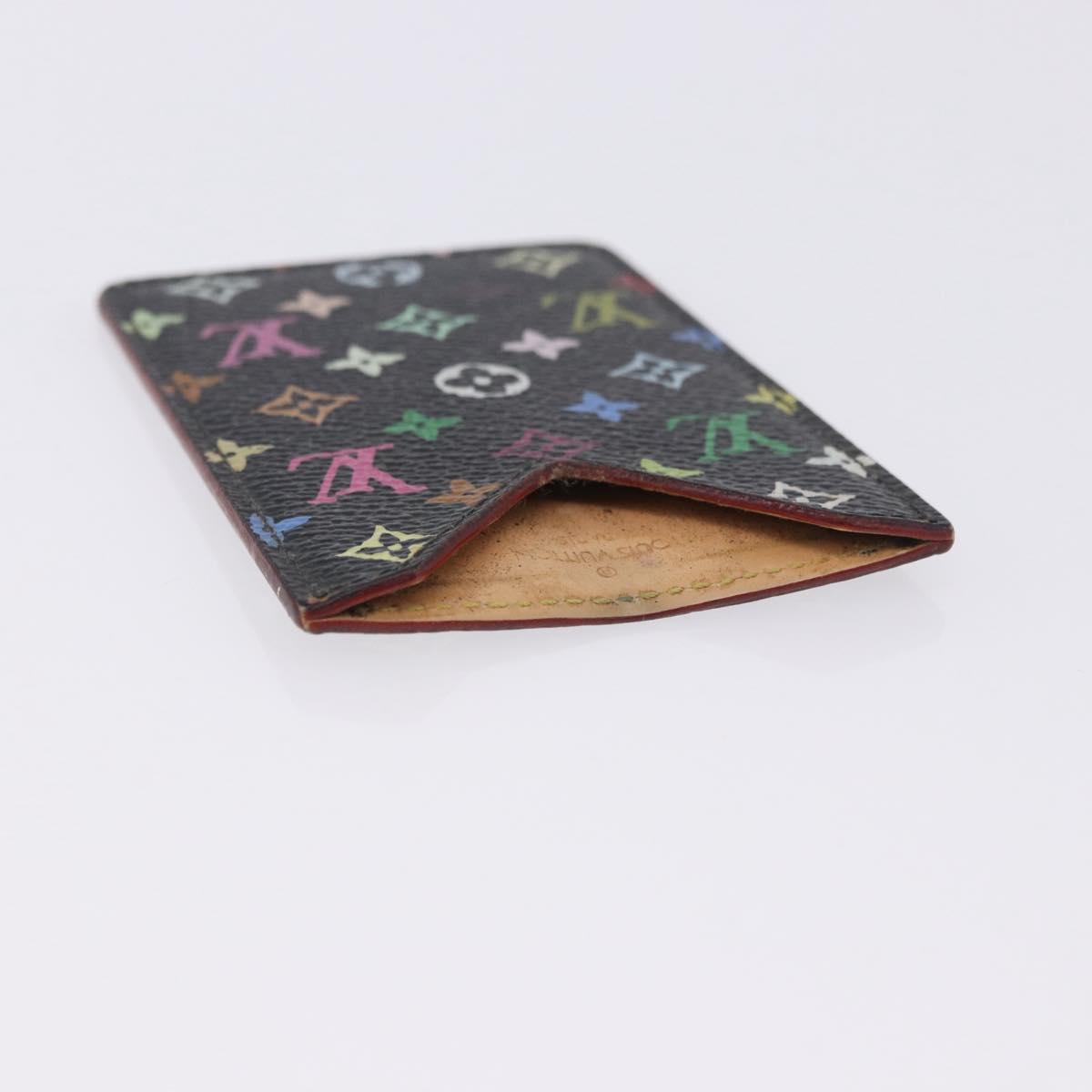 LOUIS VUITTON Monogram Multicolor Etui Hand Mirror Black M92651 LV Auth 197154V