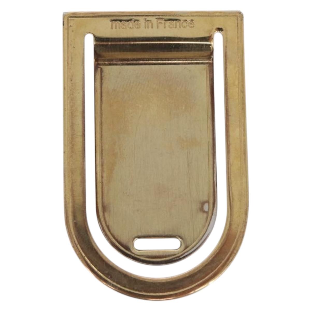 LOUIS VUITTON Pansavie Porto Address Money Clip metal Gold M64690 LV Auth 197155