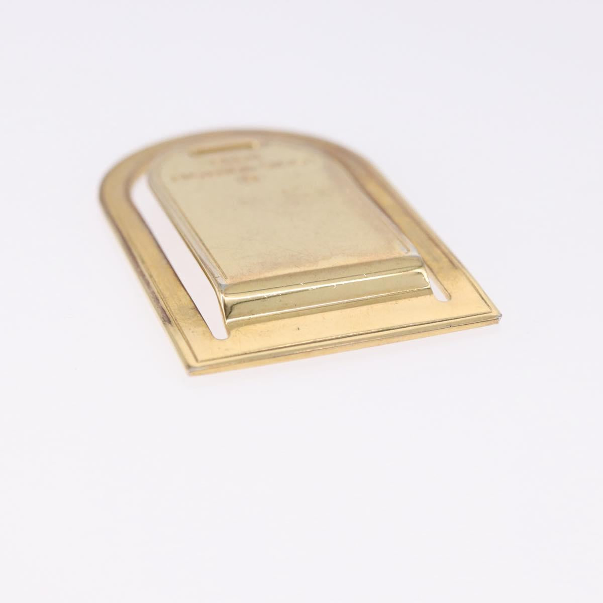 LOUIS VUITTON Pansavie Porto Address Money Clip metal Gold M64690 LV Auth 197155