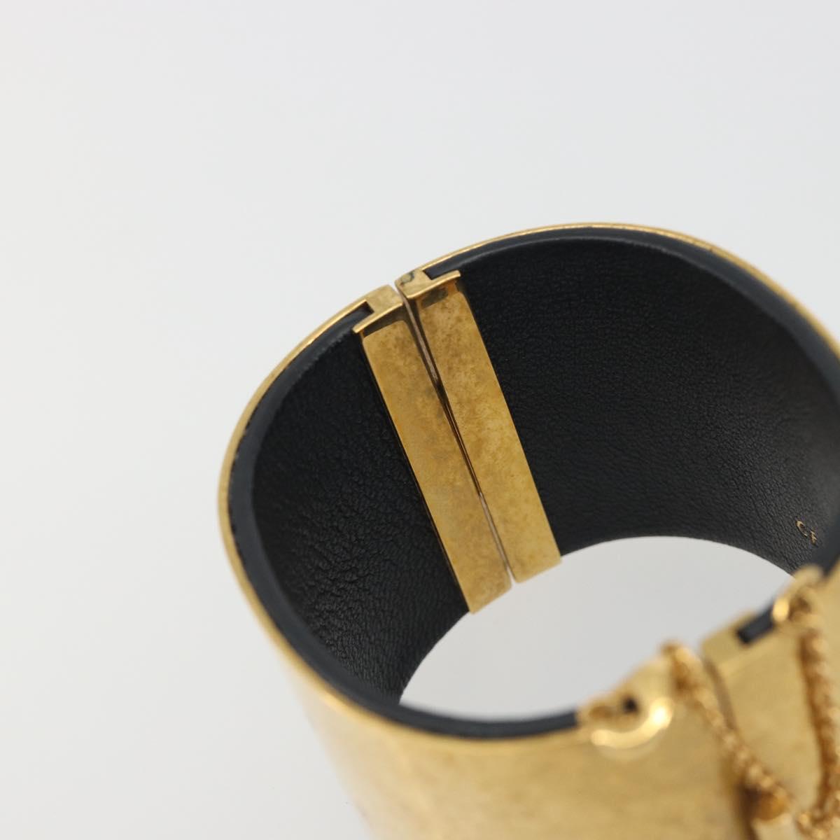 CELINE Bangle Bracelet metal Gold Auth 197170A