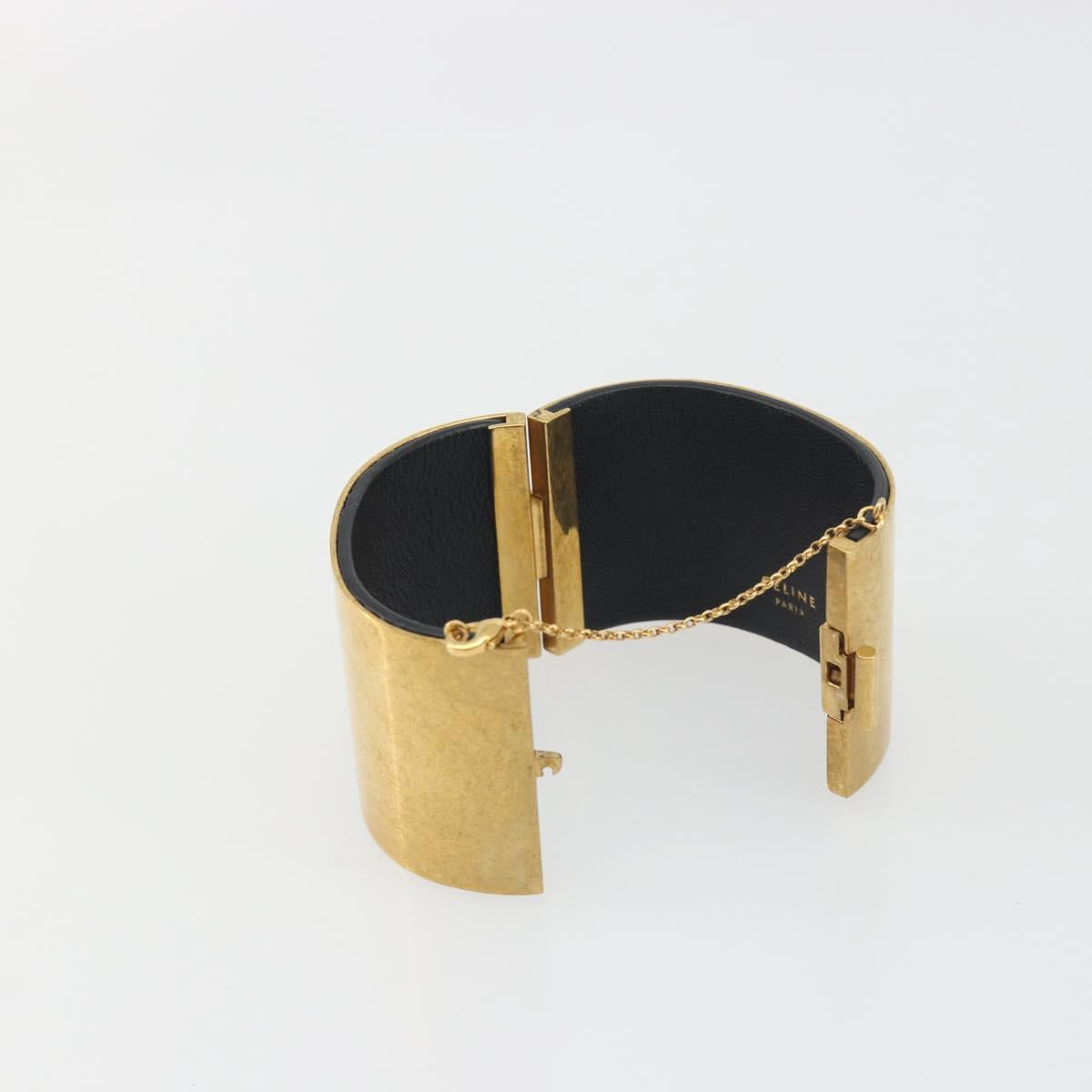CELINE Bangle Bracelet metal Gold Auth 197170A