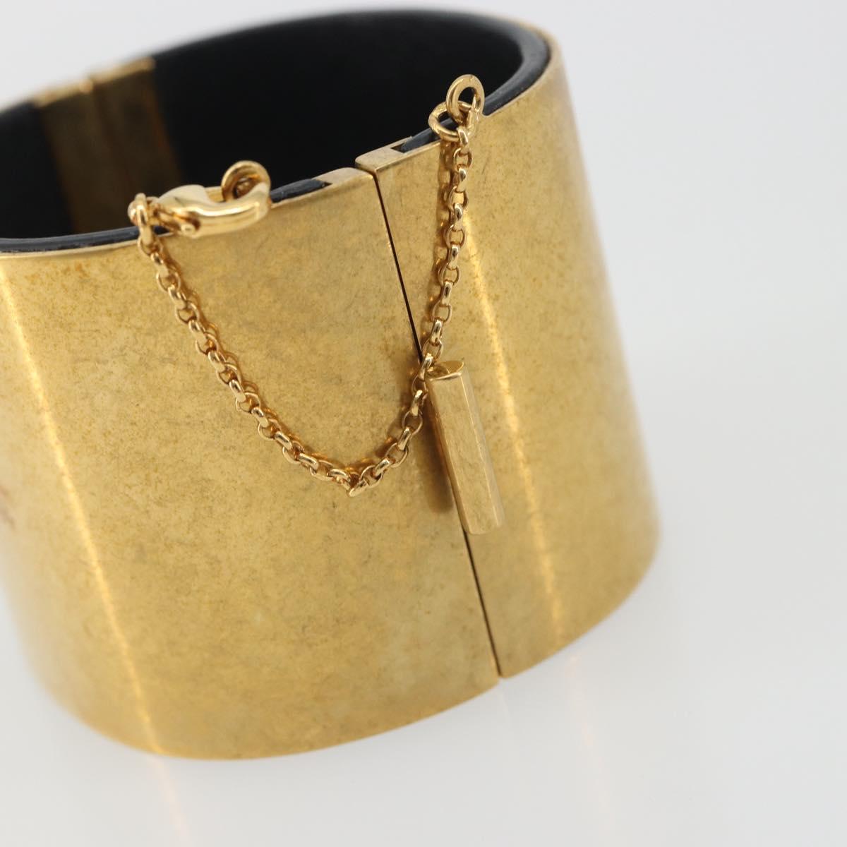 CELINE Bangle Bracelet metal Gold Auth 197170A
