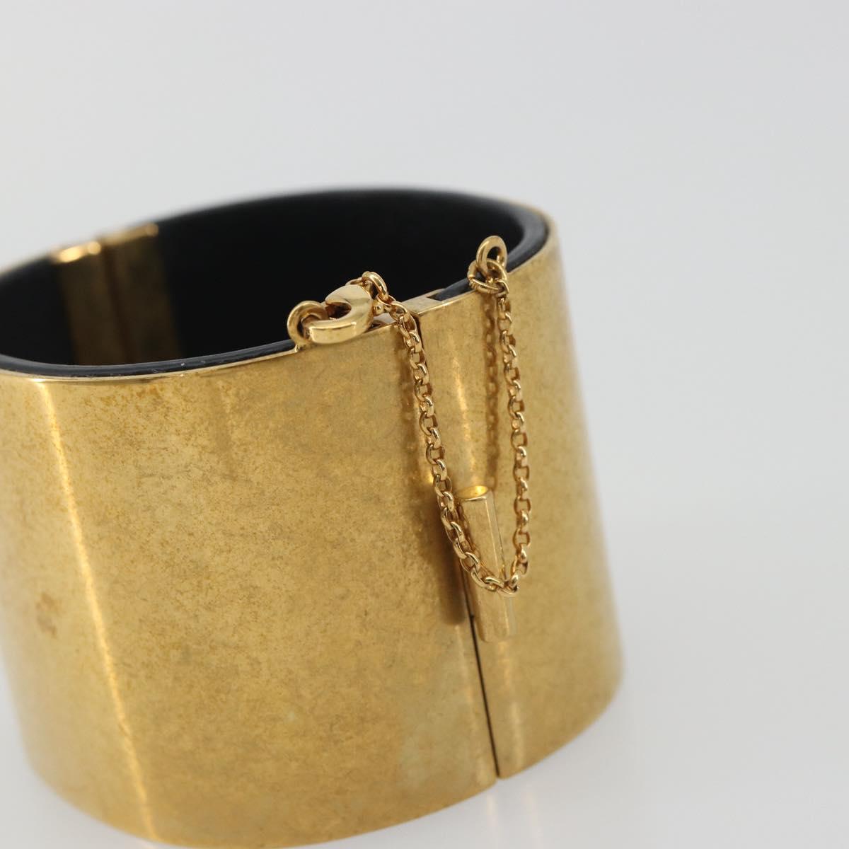 CELINE Bangle Bracelet metal Gold Auth 197170A