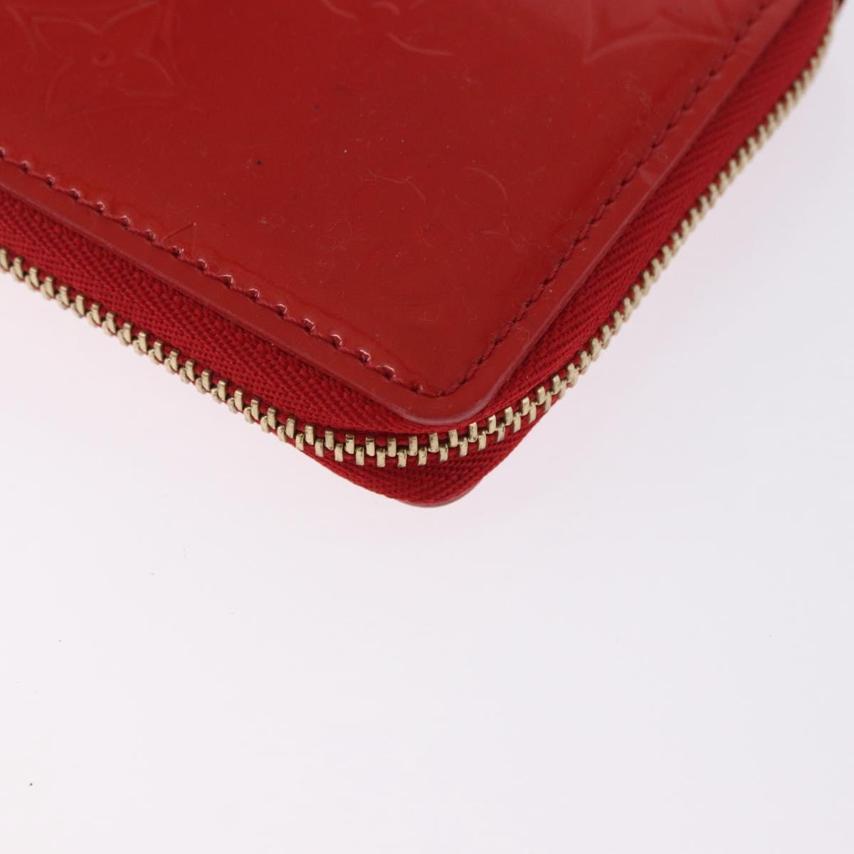 LOUIS VUITTON Monogram Vernis Bloom Wallet Rouge M91151 LV Auth 197172