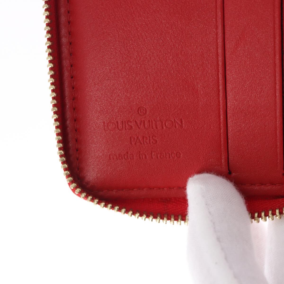LOUIS VUITTON Monogram Vernis Bloom Wallet Rouge M91151 LV Auth 197172