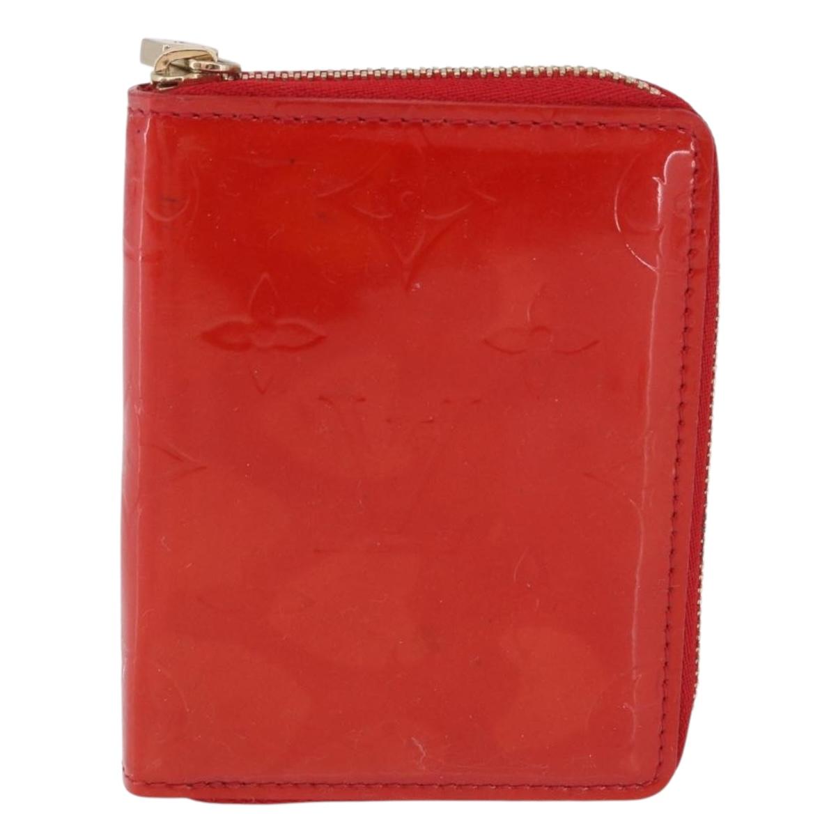 LOUIS VUITTON Monogram Vernis Bloom Wallet Rouge M91151 LV Auth 197172