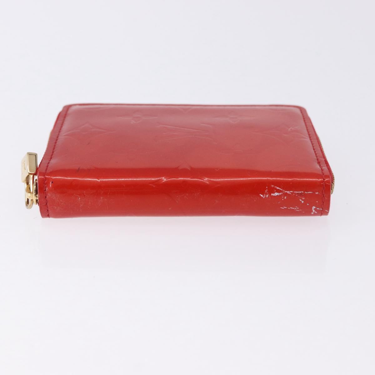 LOUIS VUITTON Monogram Vernis Bloom Wallet Rouge M91151 LV Auth 197172