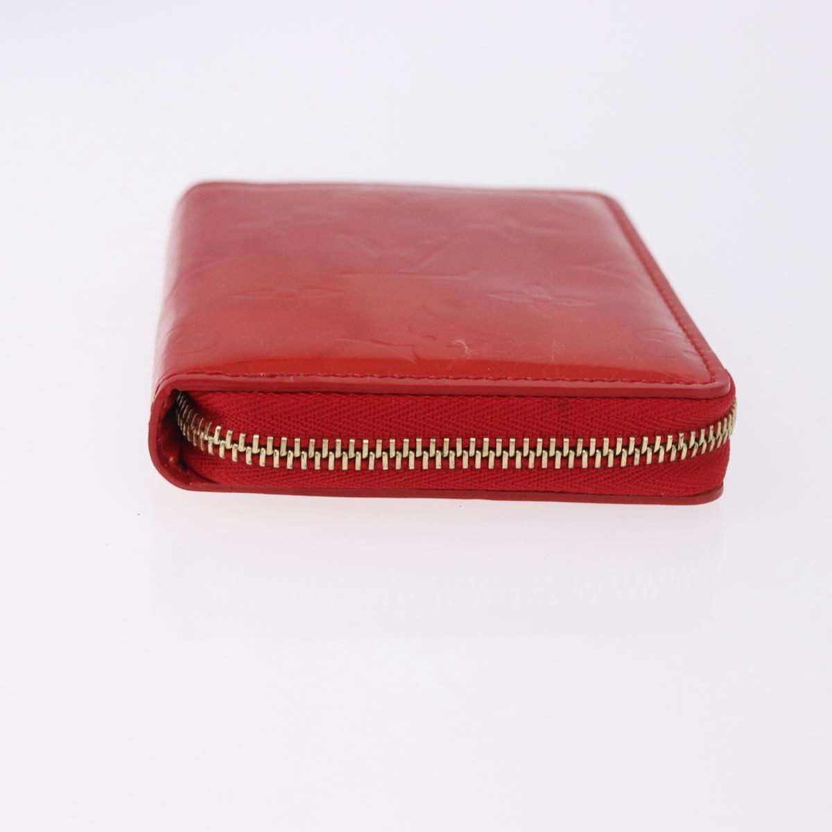 LOUIS VUITTON Monogram Vernis Bloom Wallet Rouge M91151 LV Auth 197172