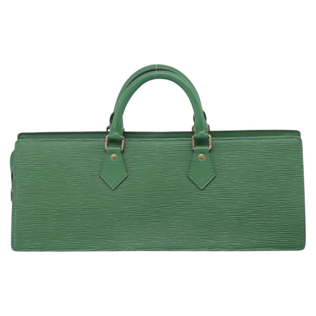 LOUIS VUITTON Epi Sac Triangle Hand Bag Green M52094 LV Auth 197179