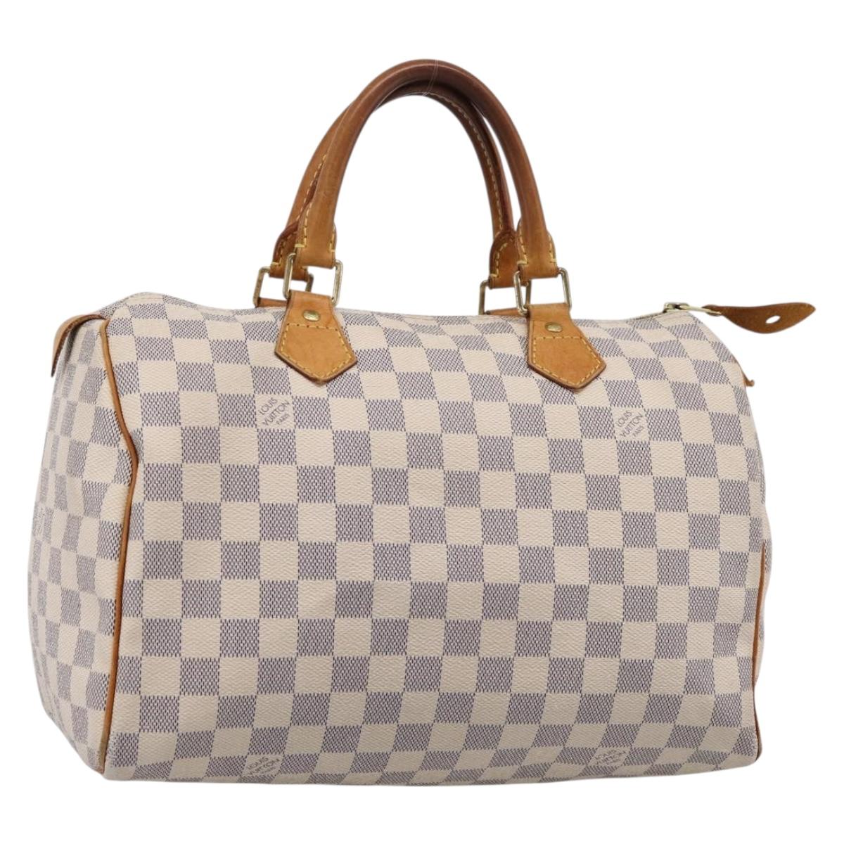 LOUIS VUITTON Damier Azur Speedy 30 Hand Bag N41533 LV Auth 197180