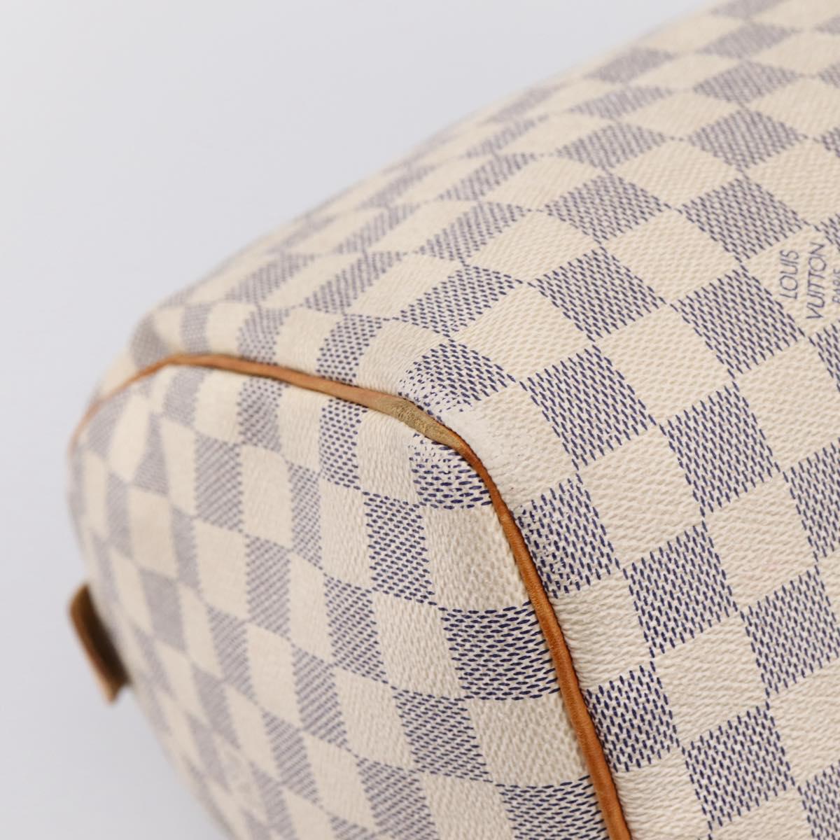 LOUIS VUITTON Damier Azur Speedy 30 Hand Bag N41533 LV Auth 197180
