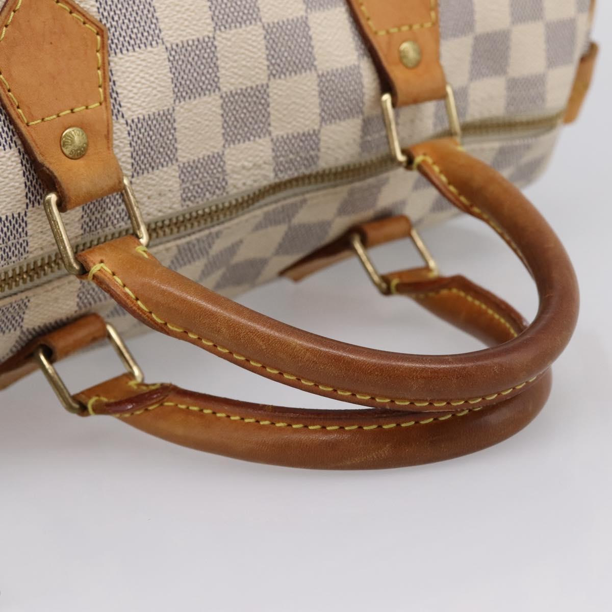 LOUIS VUITTON Damier Azur Speedy 30 Hand Bag N41533 LV Auth 197180