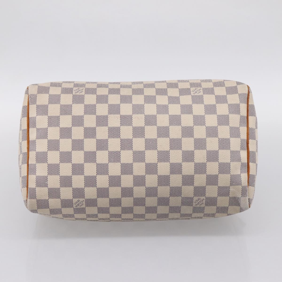 LOUIS VUITTON Damier Azur Speedy 30 Hand Bag N41533 LV Auth 197180