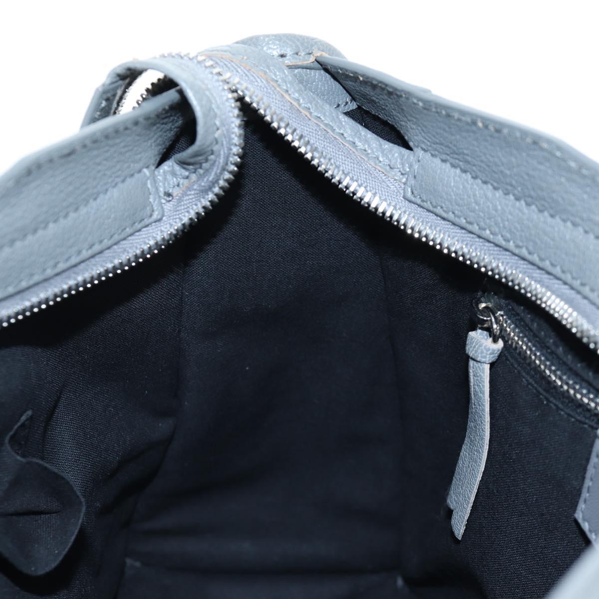 BALENCIAGA Classic Metallic Ege City Bag Leather 2way Gray 432831 Auth 197181SAM