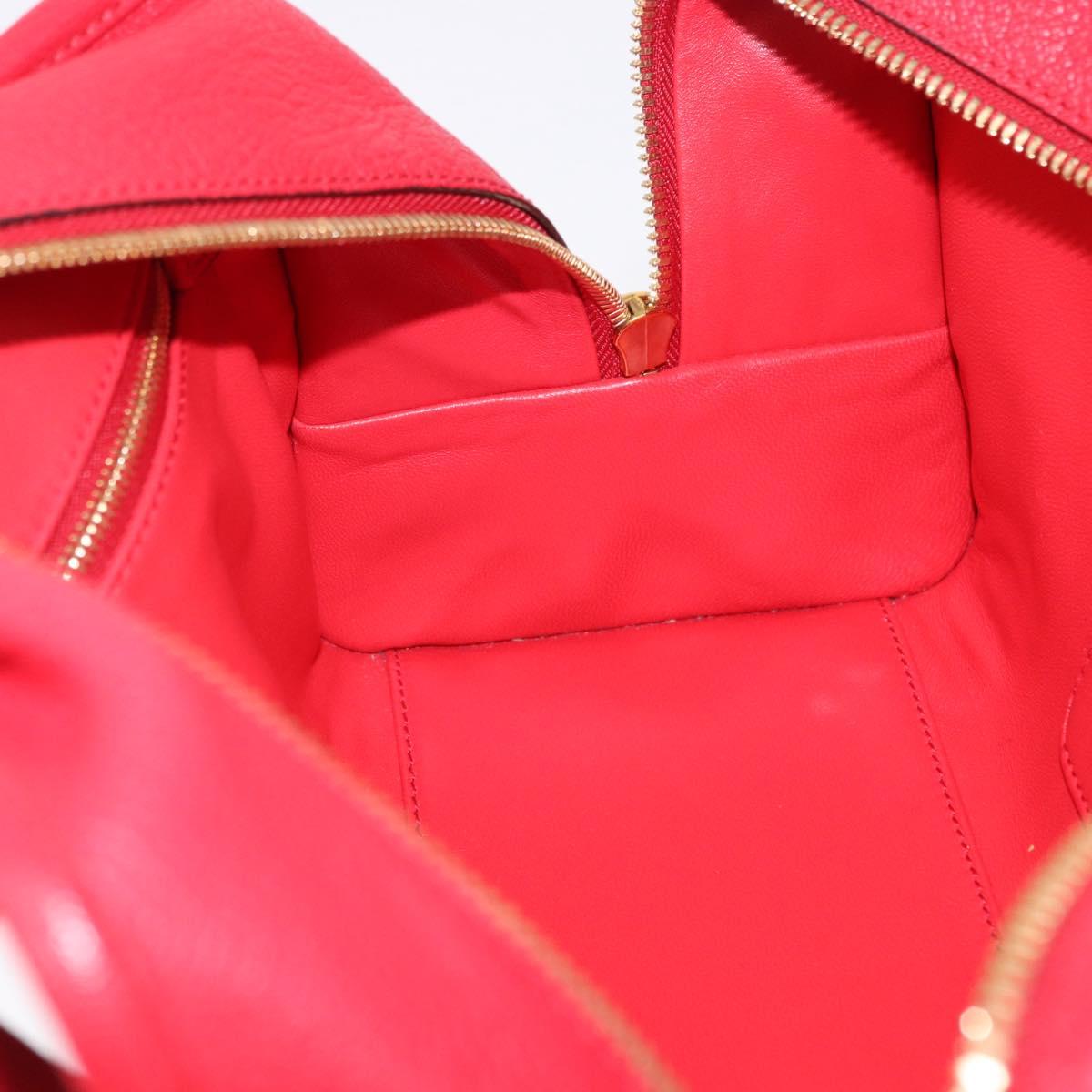LOEWE Amazona 28 Hand Bag Leather Red Gold Auth 197185SAM