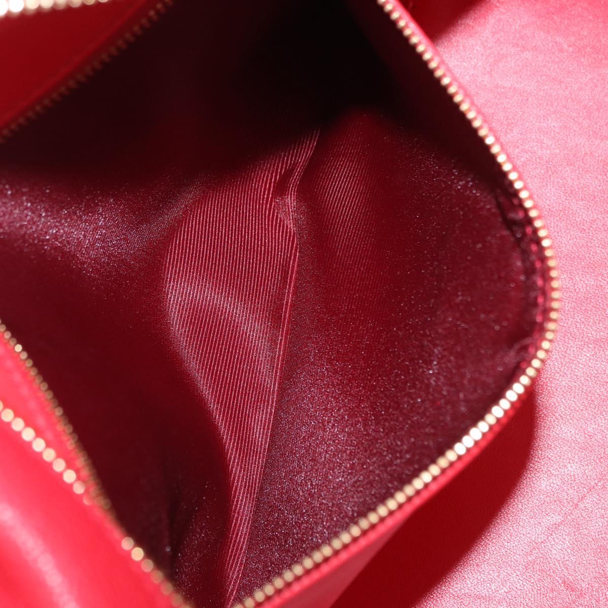 LOEWE Amazona 28 Hand Bag Leather Red Gold Auth 197185SAM