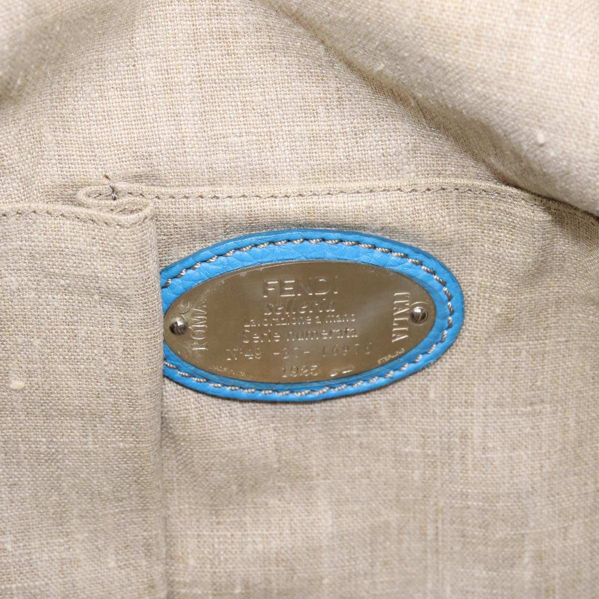 FENDI Celeria Tote Bag Canvas Ivory Gold Auth 197186A