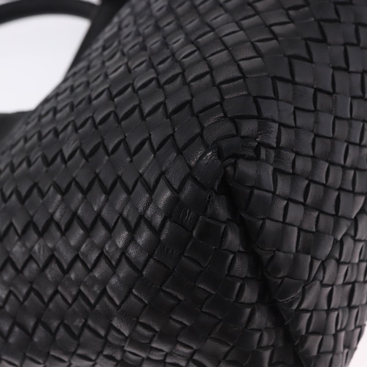 BOTTEGA VENETA INTRECCIATO Cabas PM Hand Bag Leather Black 141498 Auth 197190SAV
