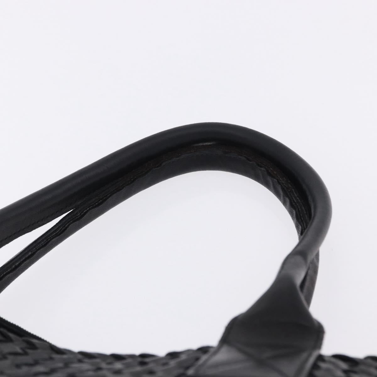 BOTTEGA VENETA INTRECCIATO Cabas PM Hand Bag Leather Black 141498 Auth 197190SAV