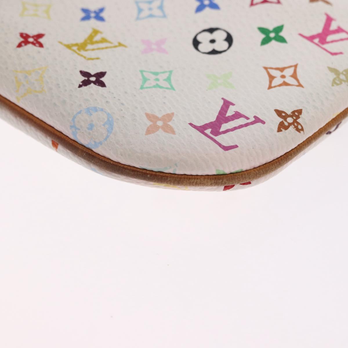 LOUIS VUITTON Monogram Multicolor Pochette MM Pouch White M60028 LV Auth 197193