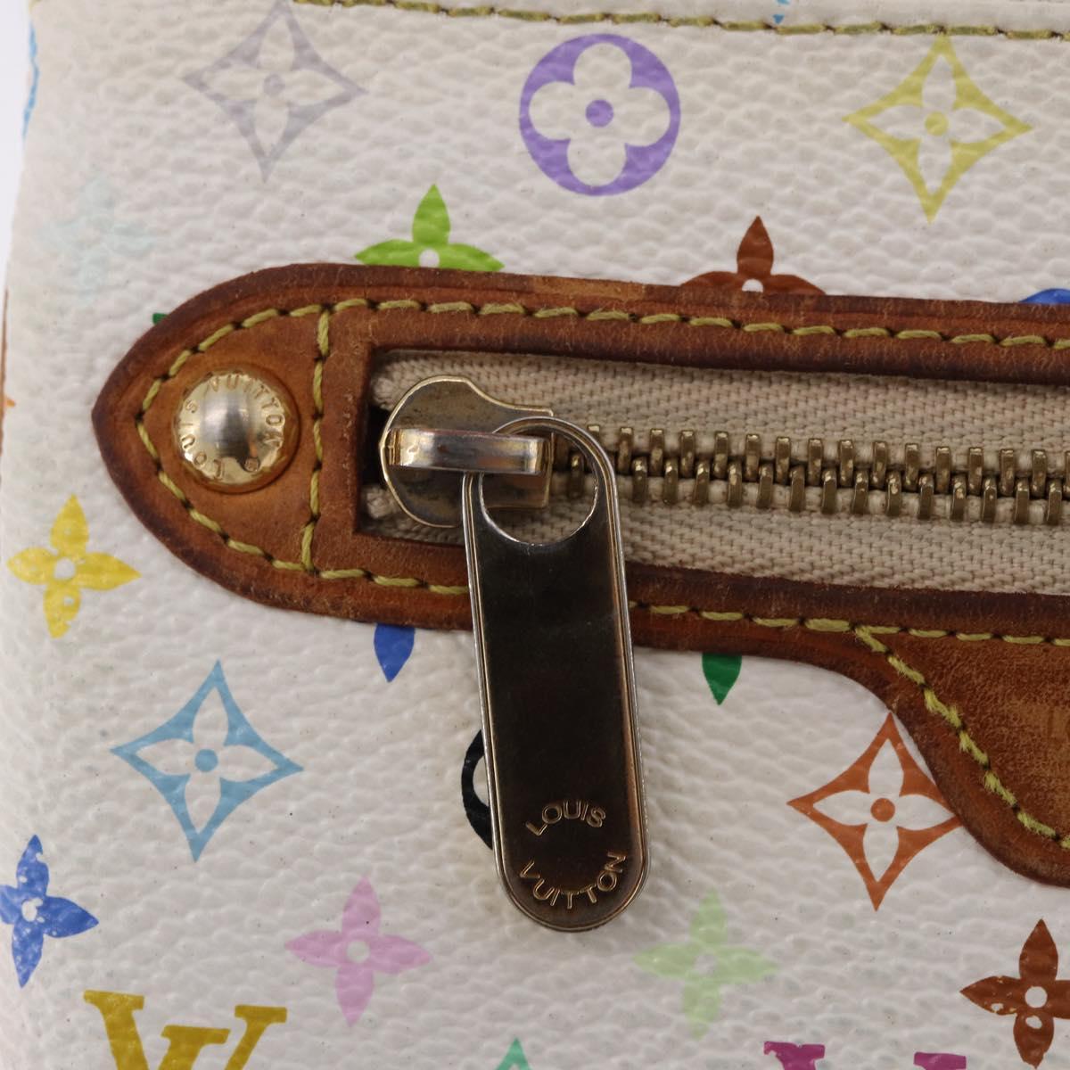 LOUIS VUITTON Monogram Multicolor Pochette MM Pouch White M60028 LV Auth 197193