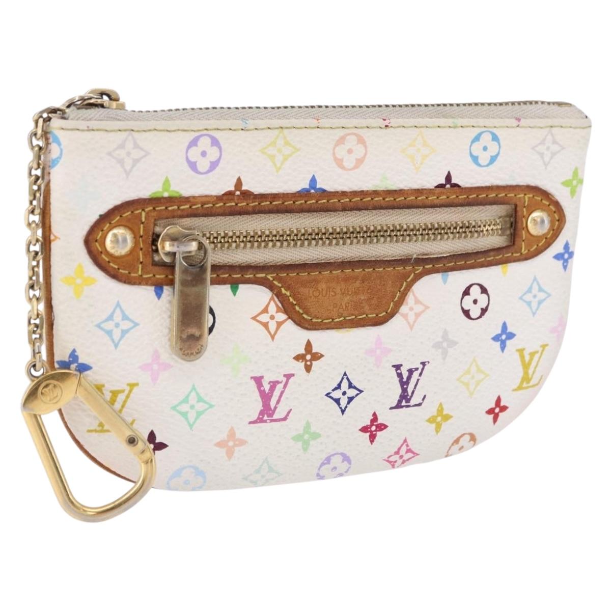 LOUIS VUITTON Monogram Multicolor Pochette MM Pouch White M60028 LV Auth 197193