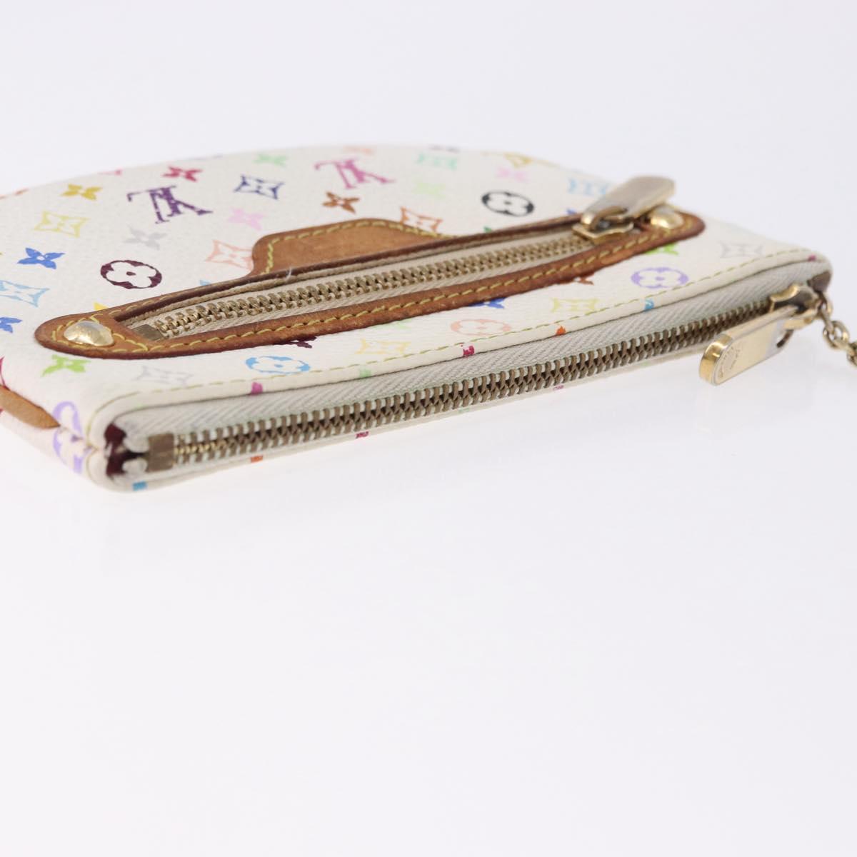 LOUIS VUITTON Monogram Multicolor Pochette MM Pouch White M60028 LV Auth 197193