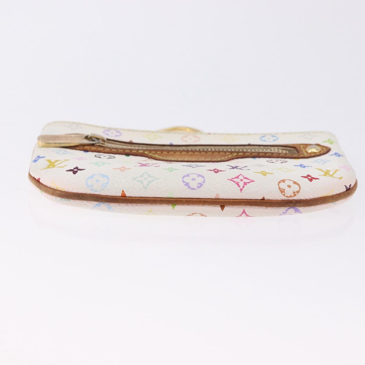 LOUIS VUITTON Monogram Multicolor Pochette MM Pouch White M60028 LV Auth 197193