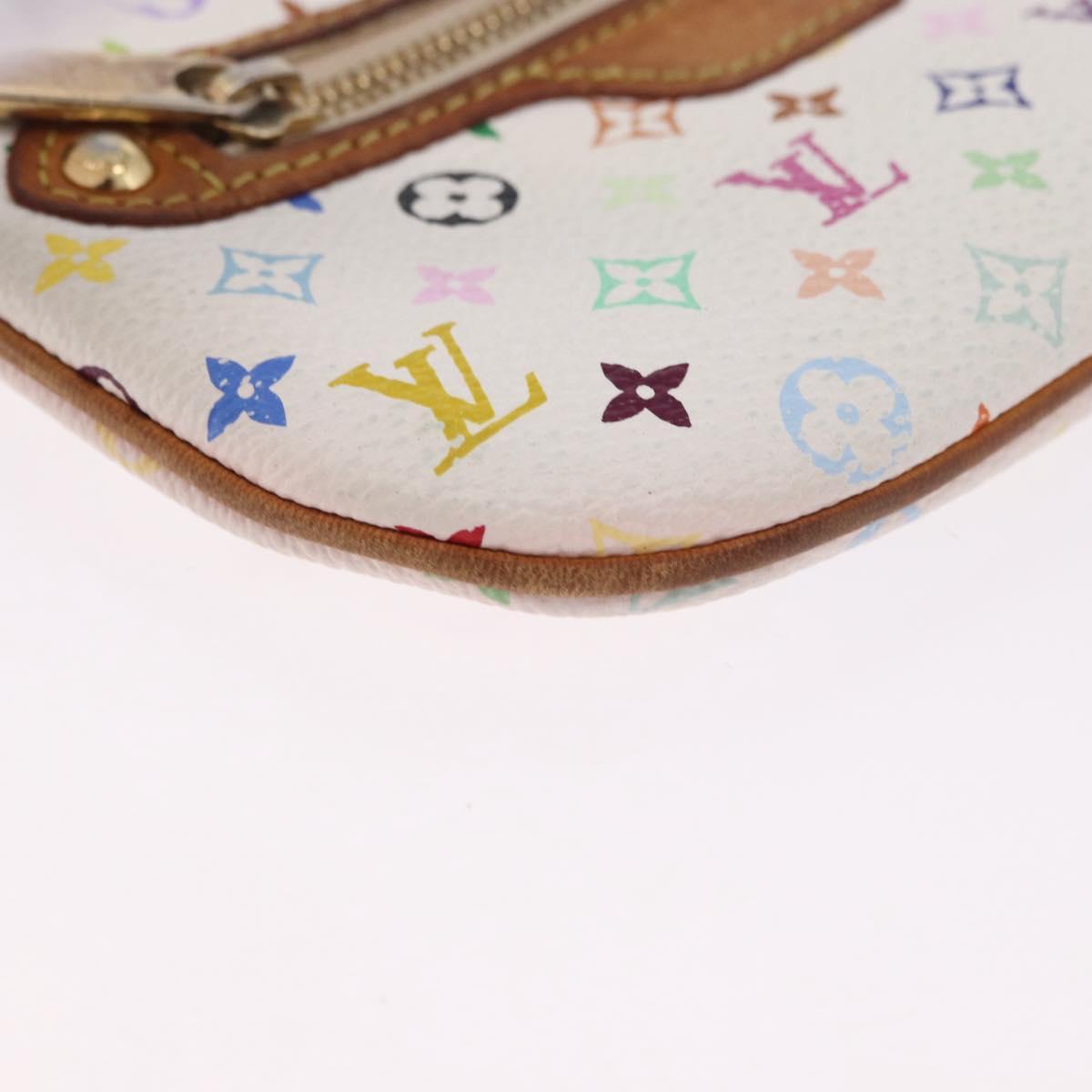 LOUIS VUITTON Monogram Multicolor Pochette MM Pouch White M60028 LV Auth 197193