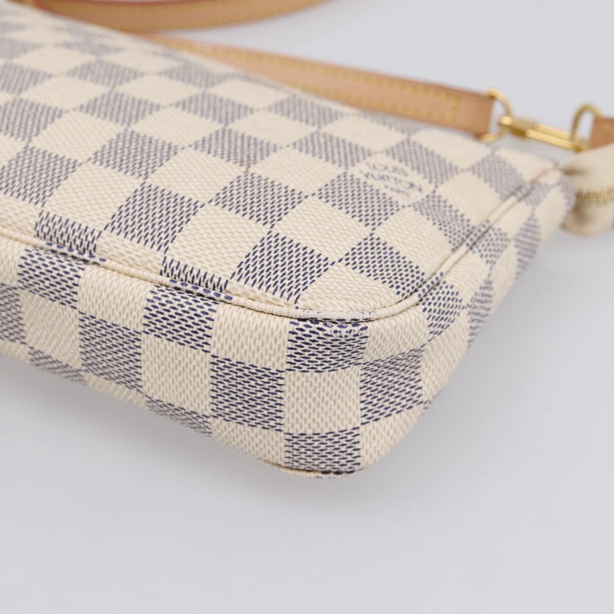 LOUIS VUITTON Damier Azur Pochette Accessoires Pouch N51986 LV Auth 197195V