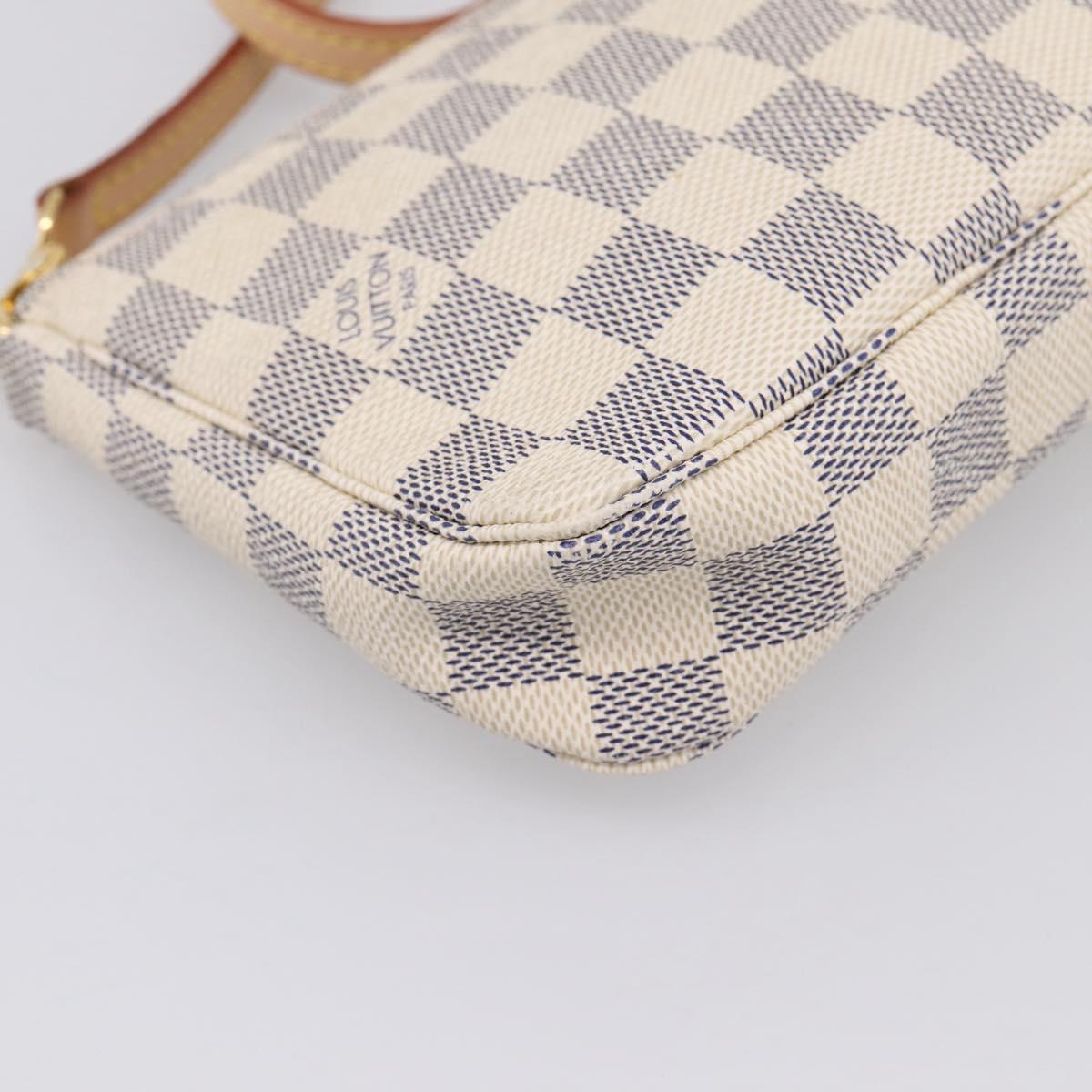 LOUIS VUITTON Damier Azur Pochette Accessoires Pouch N51986 LV Auth 197195V