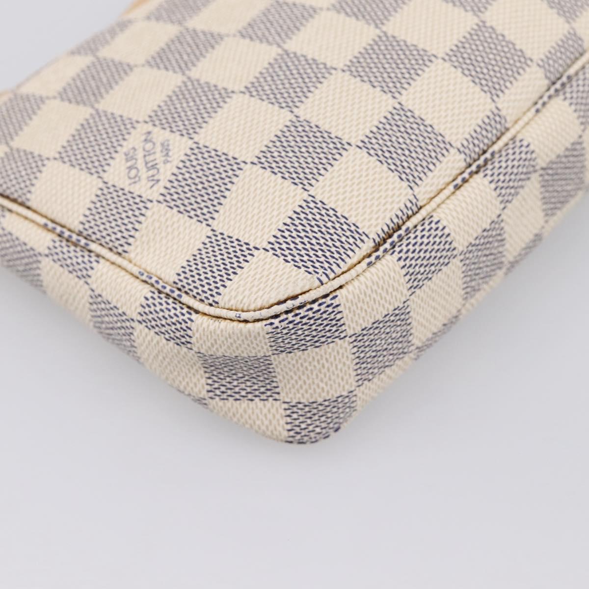 LOUIS VUITTON Damier Azur Pochette Accessoires Pouch N51986 LV Auth 197195V