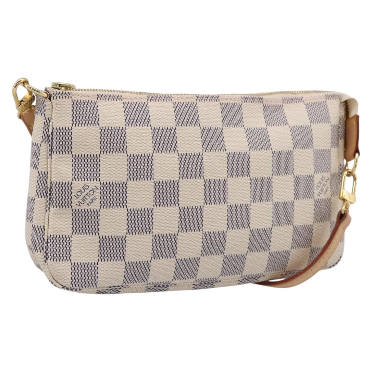 LOUIS VUITTON Damier Azur Pochette Accessoires Pouch N51986 LV Auth 197195V