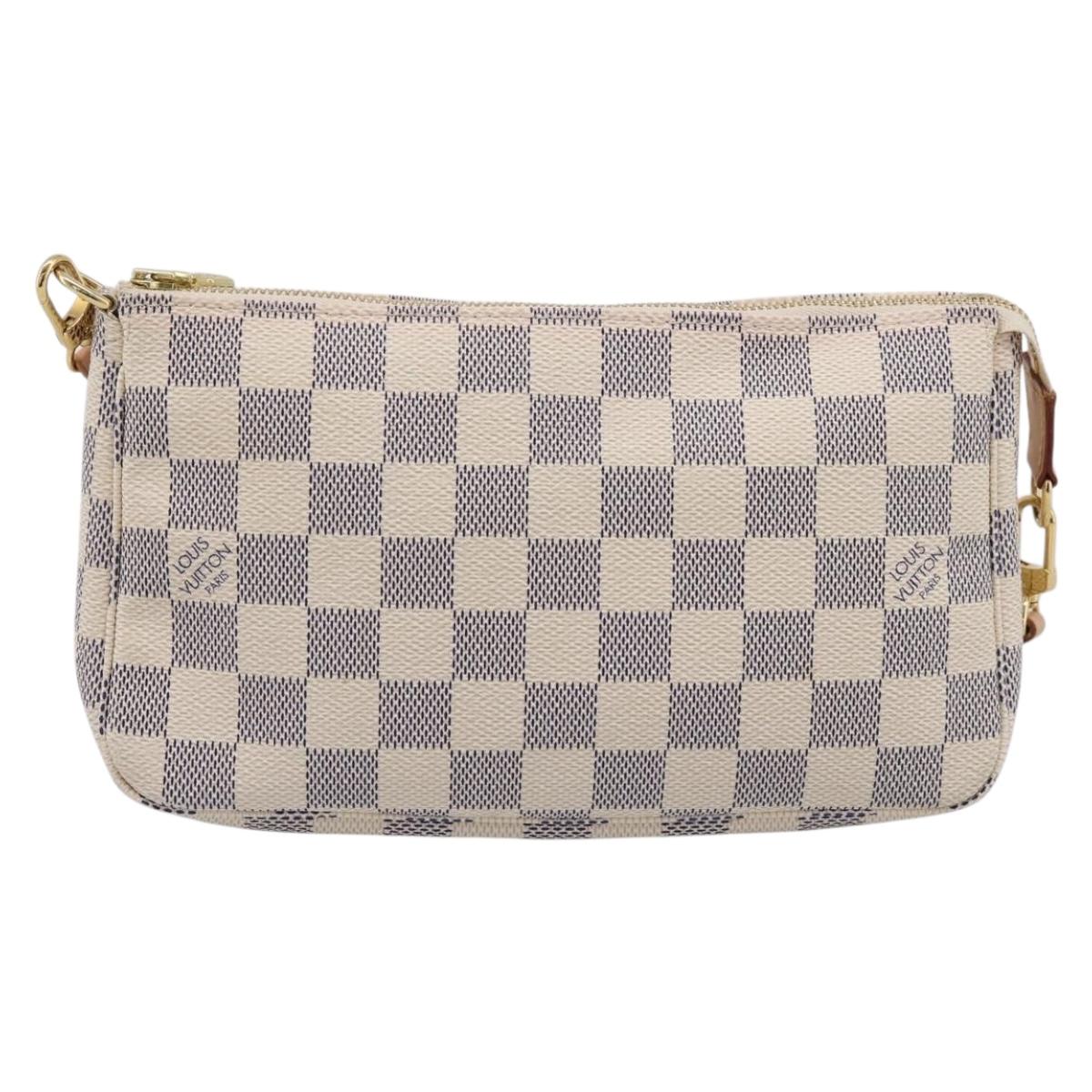 LOUIS VUITTON Damier Azur Pochette Accessoires Pouch N51986 LV Auth 197195V