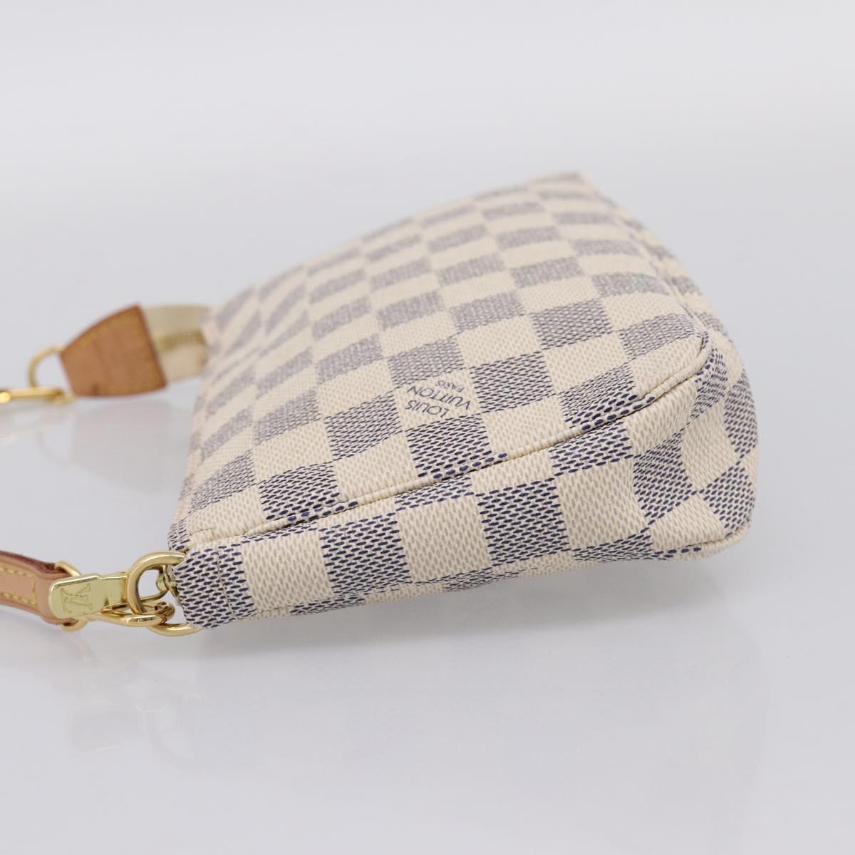 LOUIS VUITTON Damier Azur Pochette Accessoires Pouch N51986 LV Auth 197195V