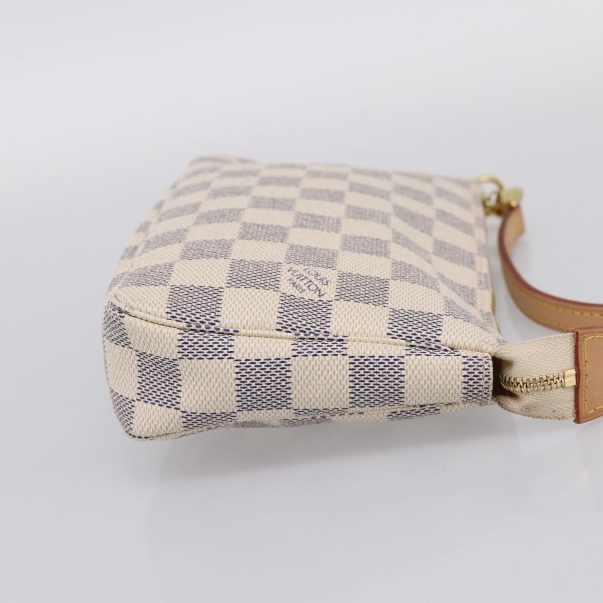 LOUIS VUITTON Damier Azur Pochette Accessoires Pouch N51986 LV Auth 197195V