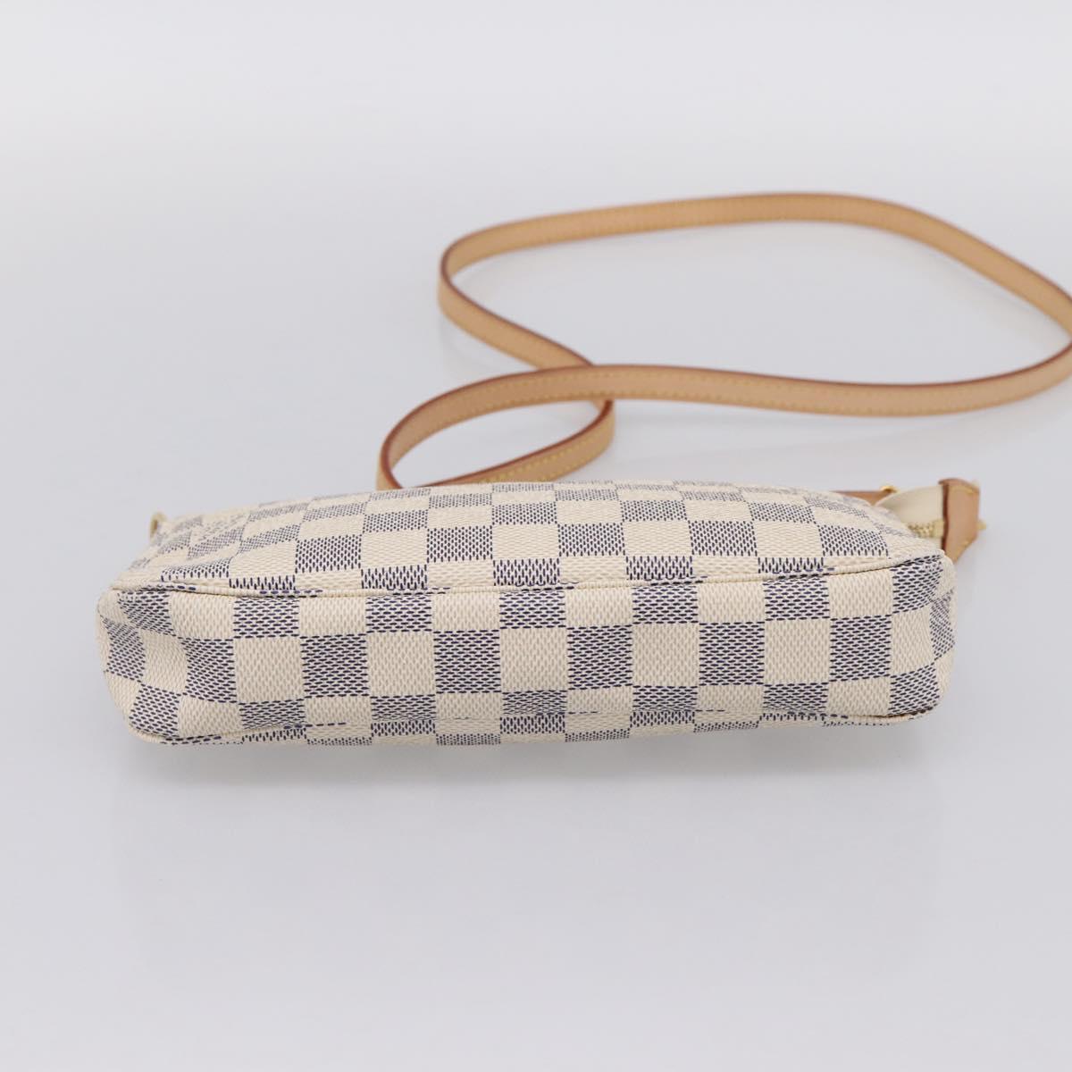 LOUIS VUITTON Damier Azur Pochette Accessoires Pouch N51986 LV Auth 197195V