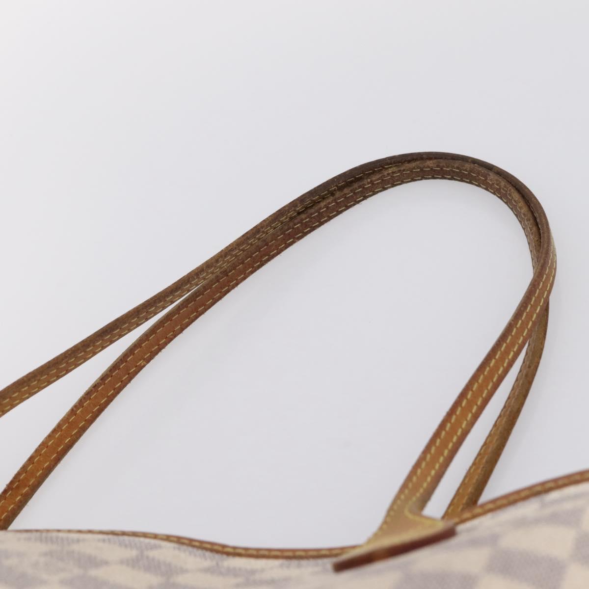 LOUIS VUITTON Damier Azur Neverfull MM Tote Bag N41605 LV Auth 197196