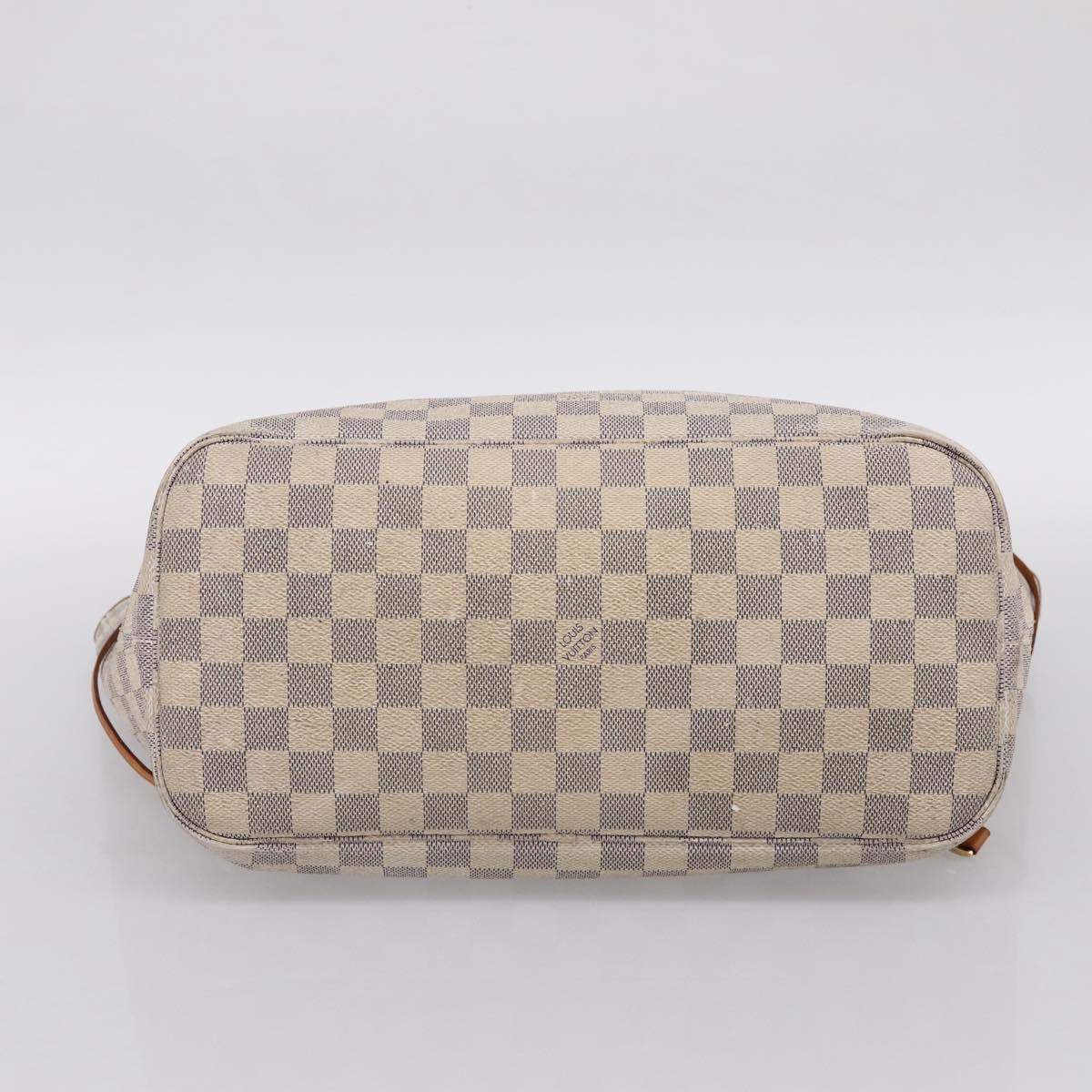 LOUIS VUITTON Damier Azur Neverfull MM Tote Bag N41605 LV Auth 197196