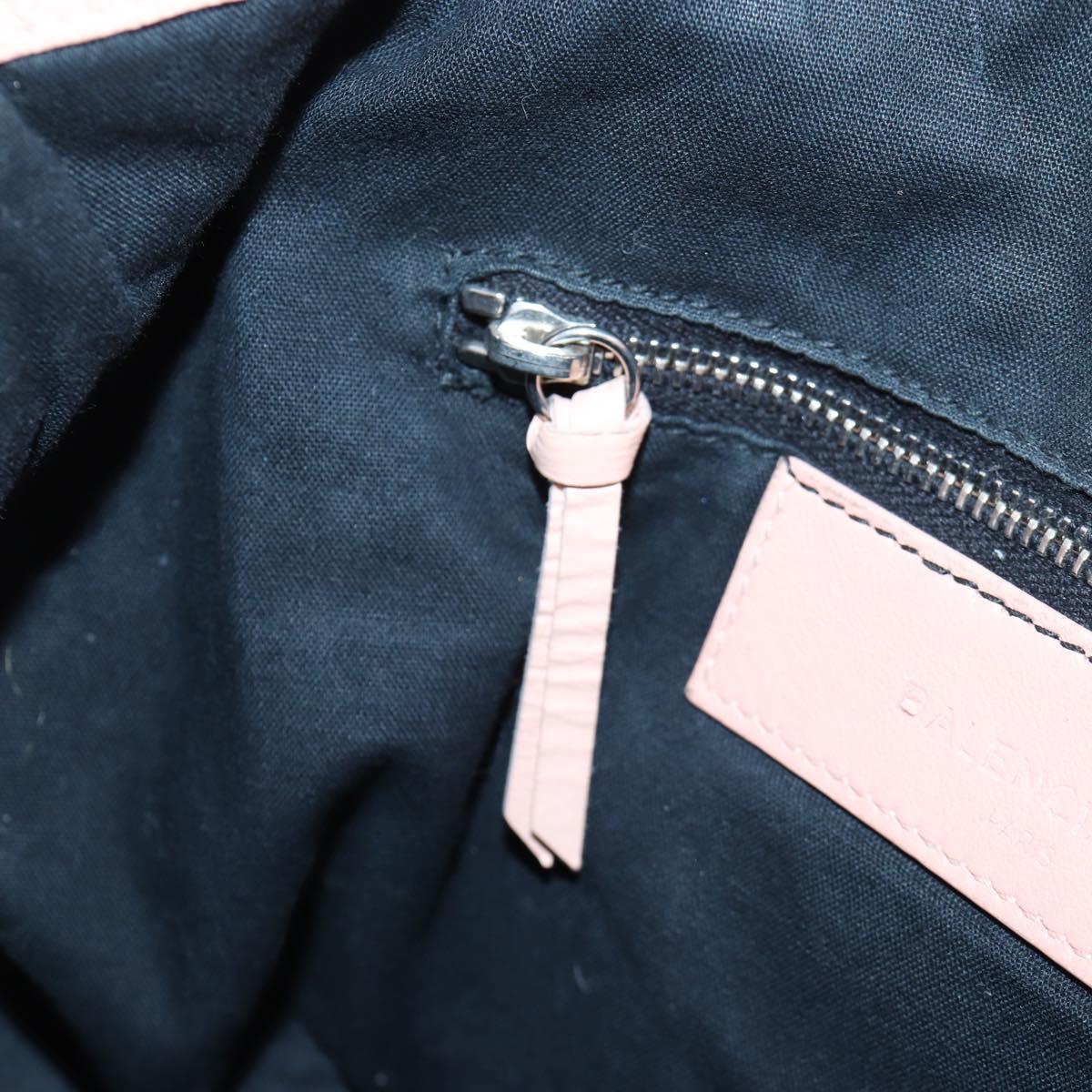 BALENCIAGA Classic Mini Pompon Hand Bag Leather 2way Pink 246438 Auth 197200V