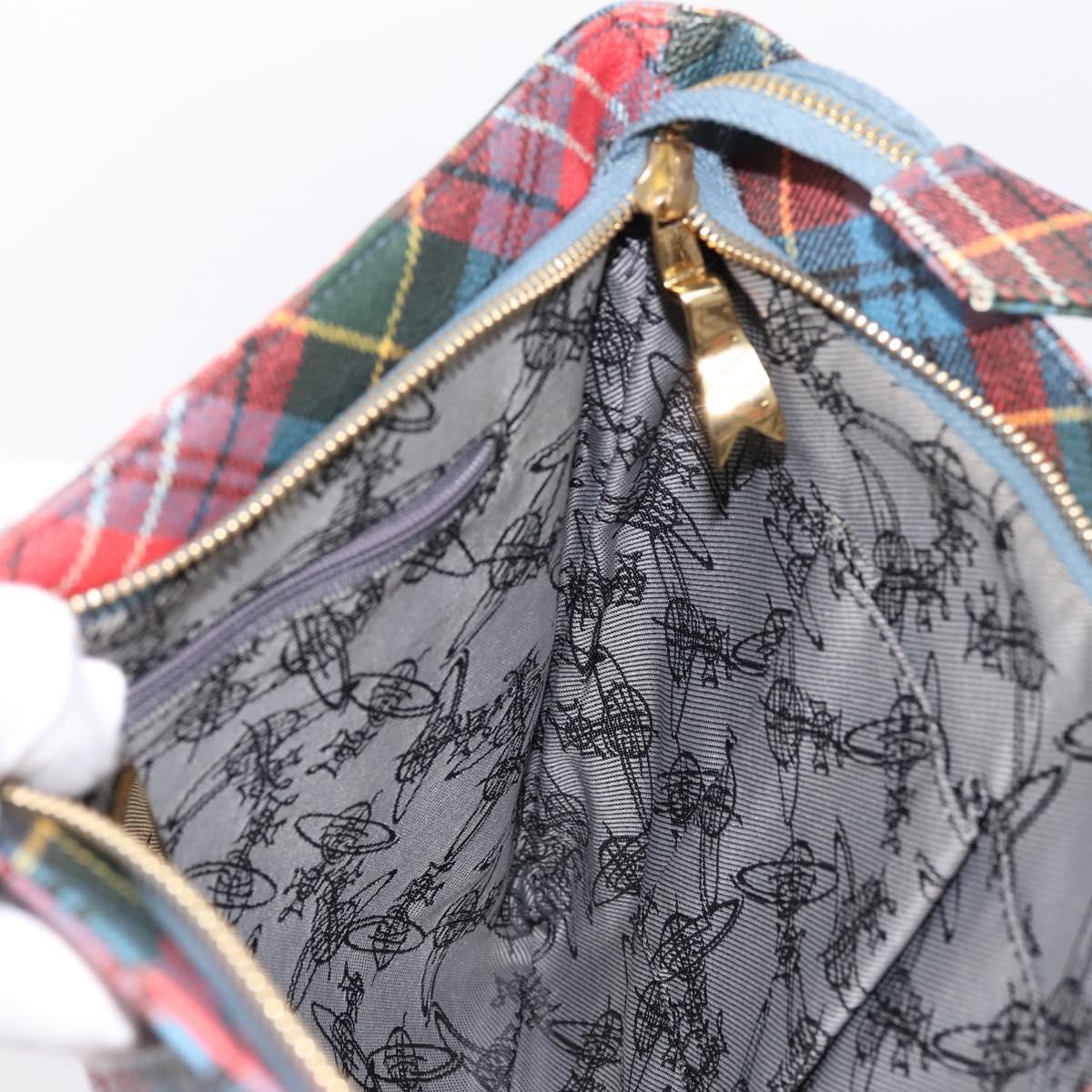 Vivienne Westwood Shoulder Bag PVC Canvas Gold Red Auth 197203A