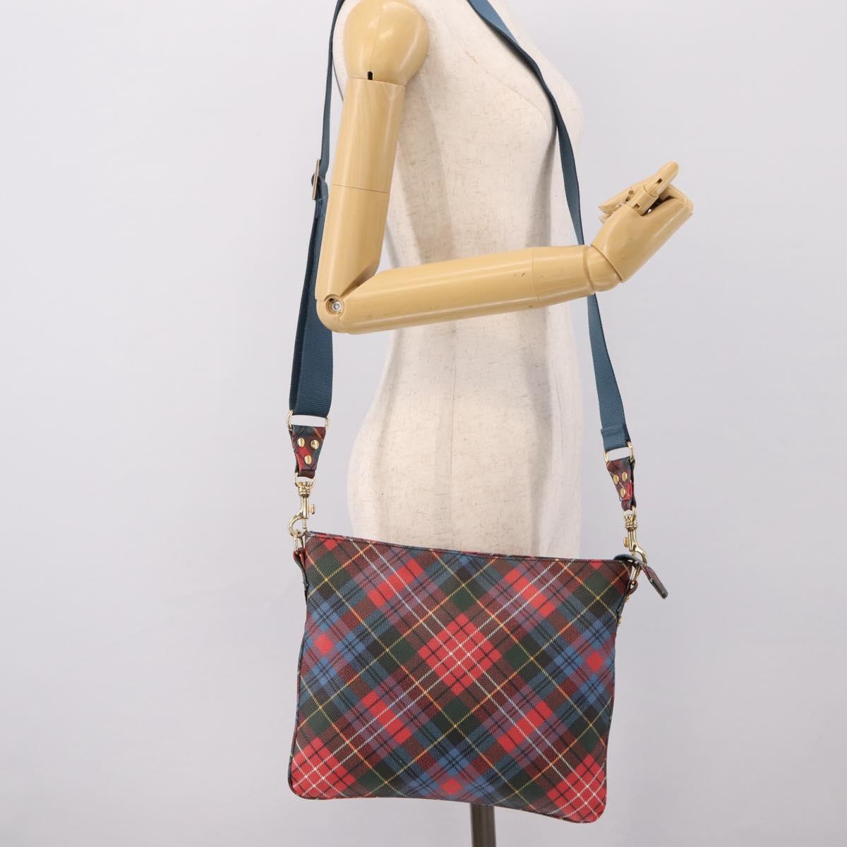 Vivienne Westwood Shoulder Bag PVC Canvas Gold Red Auth 197203A
