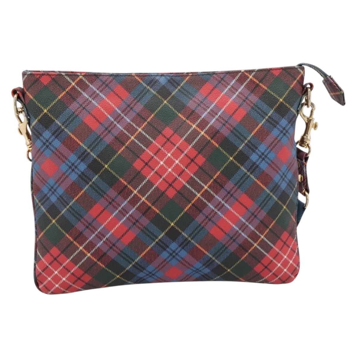 Vivienne Westwood Shoulder Bag PVC Canvas Gold Red Auth 197203A