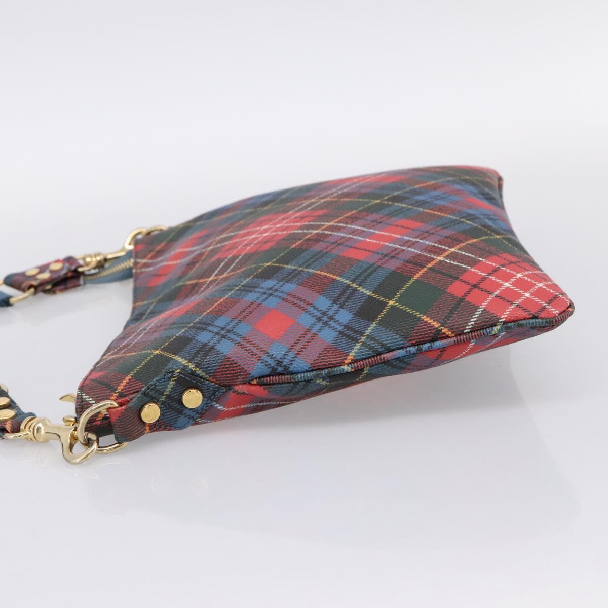 Vivienne Westwood Shoulder Bag PVC Canvas Gold Red Auth 197203A